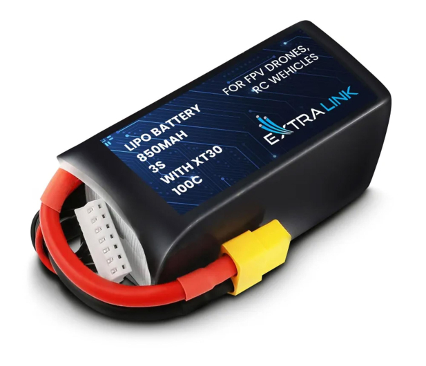 ExtraLink LiPo 3S 850mAh XT30 100C Bateria do dronów FPV - 1500637 - zdjęcie